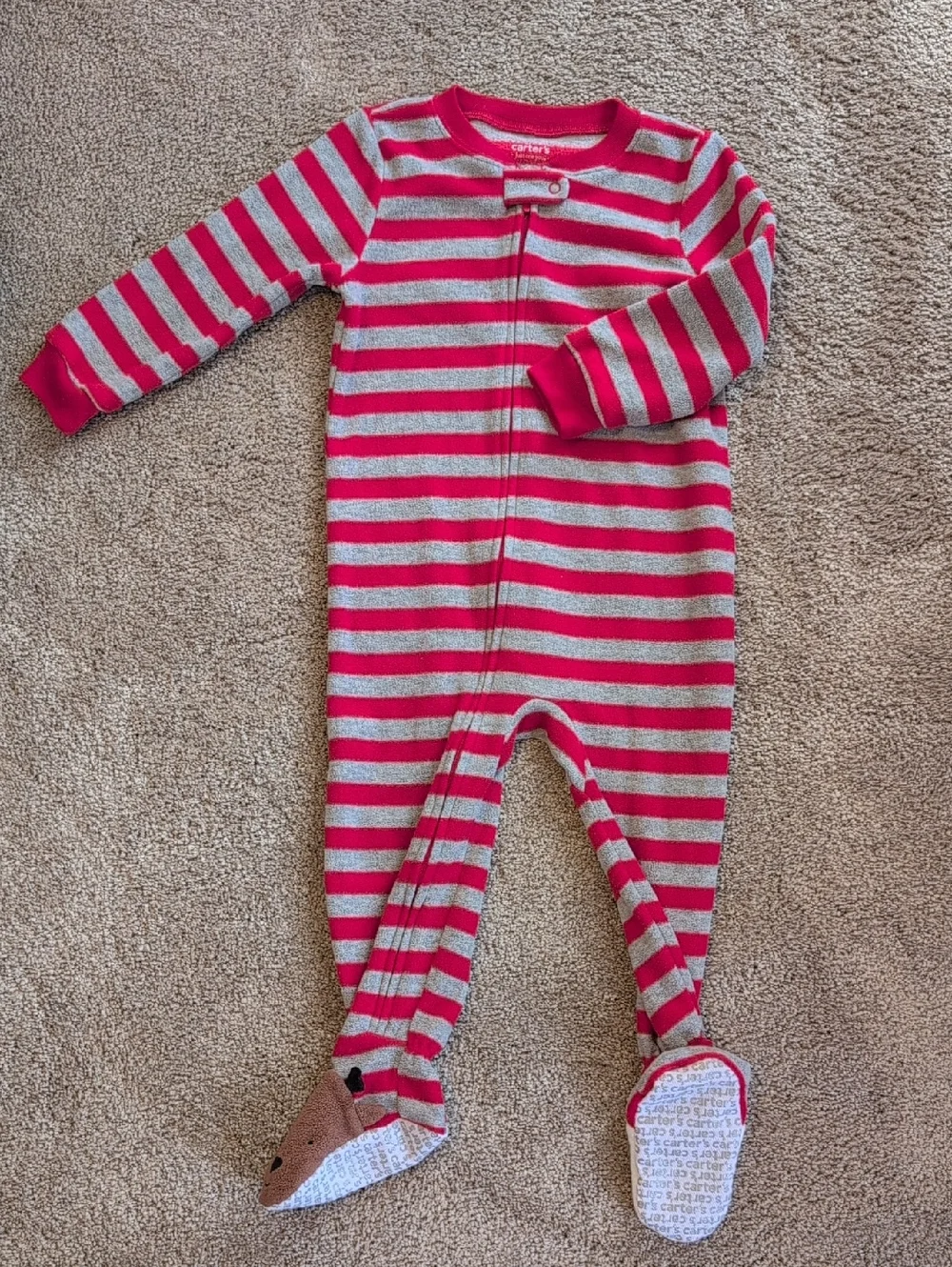 2t Girls Footie Zip Fleece Jammies Bundle (6 Pieces)
